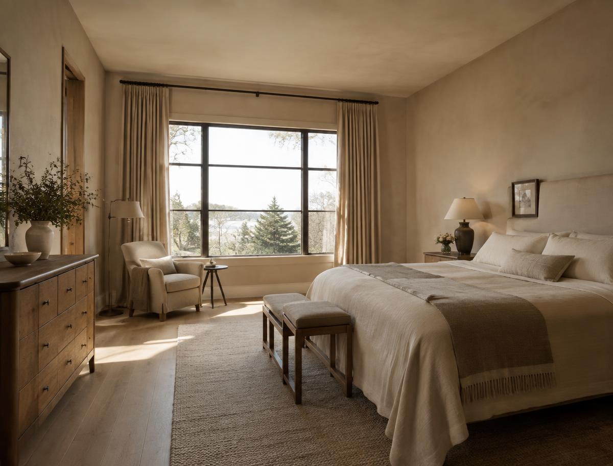 Primary suite at golden hour
